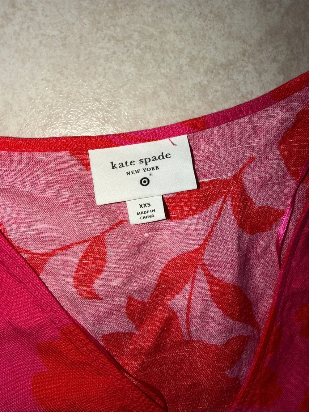 Kate Spade NY Floral Smocked Midi Dress Pink Red XXS Cottagecore